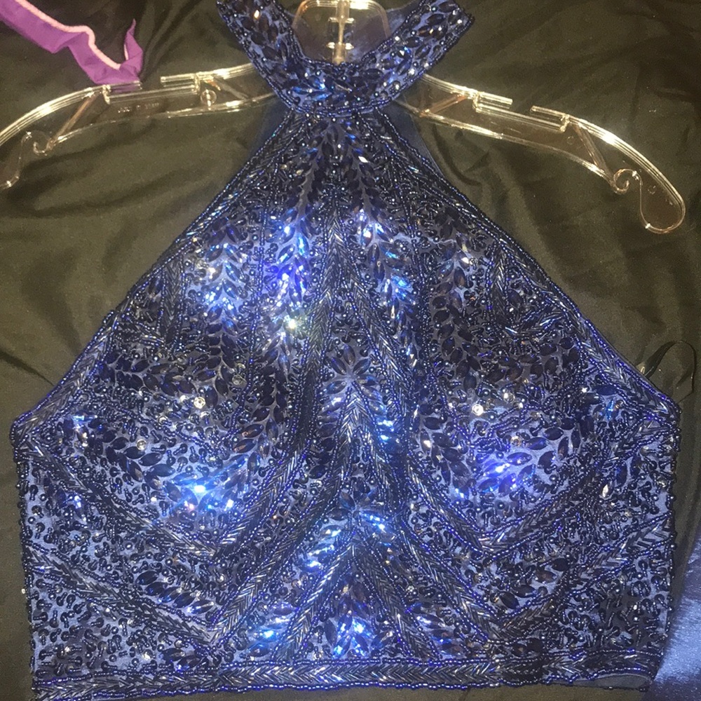 Sapphire Blue Mermaid Style Prom Dress